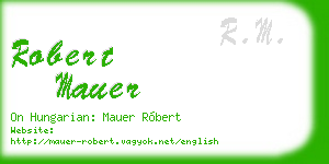 robert mauer business card